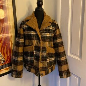 Brixton womens coat small plaid